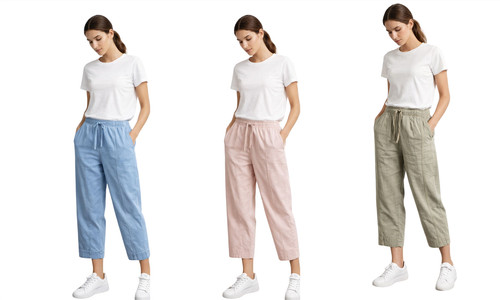 Ladies cropped trousers - ex,