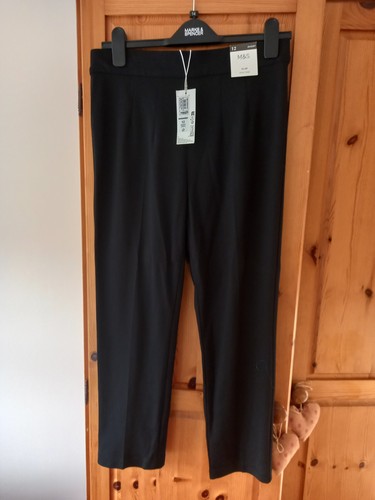 Ladies black stretch - &,