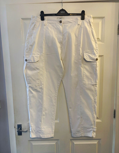 Ladies ivory cotton cargo - m&s,