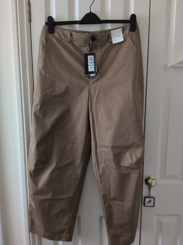 Ladies barrel leg chinos - leg,