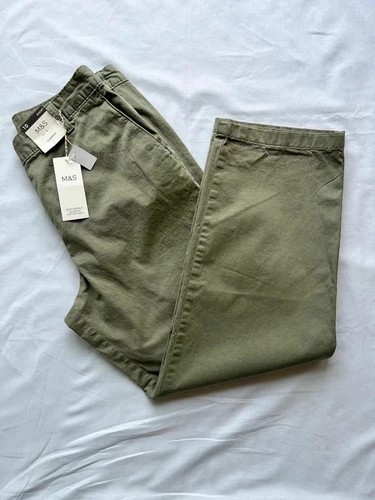 Ladies cotton chinos - m&s,